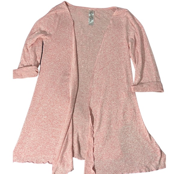 Beautees Other - Beautees Open Front, Side Slits, Pink Cardigan with Floral, Aztec Design Girls